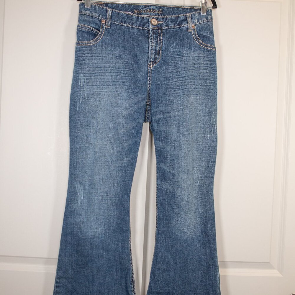 Maurices briana flare denim with distress details 20 short